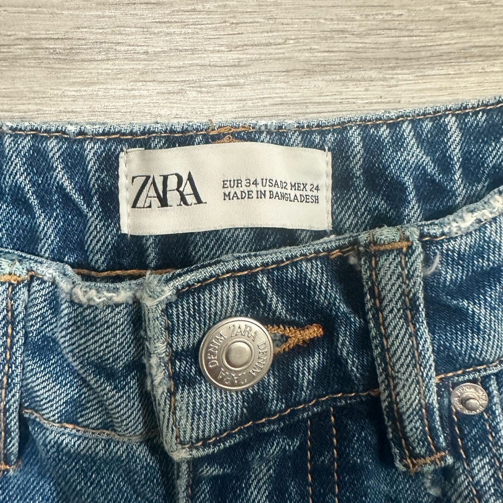 Zara Blue Jean Shorts for Women - Picture 3 of 4